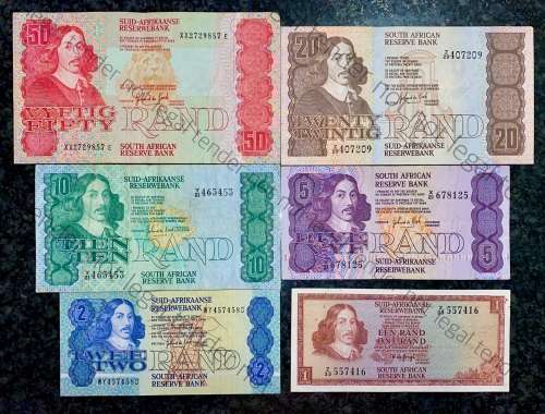 COMPLETE SET REPLACEMENT NOTES GPC DE KOCK R50XX TO R2WY,,,1980s (R1 Z33 TW DE JONGH (1 BID TAKES AL