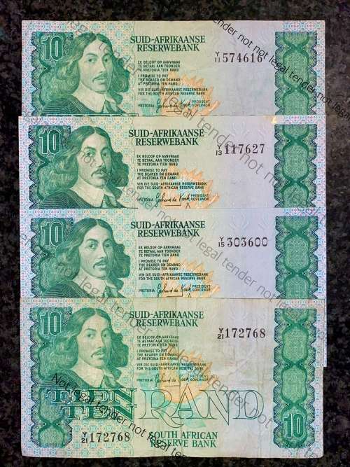 REPLACEMENT NOTE SET GPC DE KOCK R10 - Y11 - Y13 - Y15 & Y21 A/E 2ND ISSUE 1982 (1 BID TAKES ALL)
