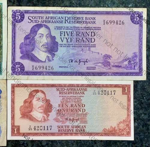 COMPLETE SET REPLACEMENT NOTES TW DE JONGH R10 -W11, R5 -X2, R2 -Y2 & R1 -Z35 -- 1967-1975