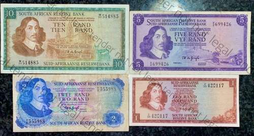 COMPLETE SET REPLACEMENT NOTES TW DE JONGH R10 -W11, R5 -X2, R2 -Y2 & R1 -Z35 -- 1967-1975