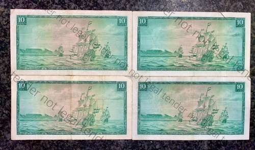REPLACEMENT NOTE SET TW DE JONGH R10 W8, W9, W10 & W11 SPRINGBUCK WTM 1ST ISSUE 1967