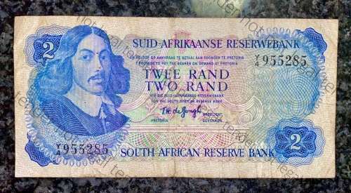 REPLACEMENT NOTE TW DE JONGH R2 --Y4...1976,,, 3RD ISSUE AFR/ENG