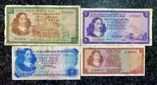COMPLETE SET REPLACEMENT NOTES TW DE JONGH R10 -W3, R5 -X3, R2 -Y3 & R1 -Z30 -- 1967-1976 ALL THE 3s
