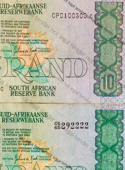 GPC DE KOCK R10 INTERESTING SERIAL NUMBERS(1 BID TAKES ALL)