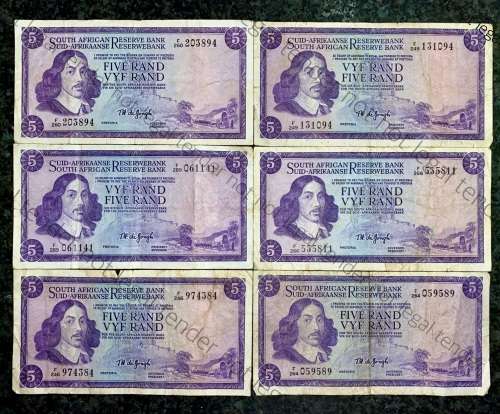 TW DE JONGH R5 VAN RIEBEECK WTM 1975 THIRD ISSUE 6 AVAILABLE (BID PER NOTE)