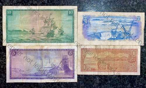 COMPLETE SET OF TW DE JONGH & DECIMALS R10 TO R1 ,,, 1967-1975( 1 BID TAKES ALL)