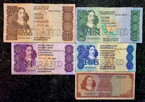 SET OF VARIOUS GOVERNORS & DECIMALS R20 TO R1  ( 1 BID TAKES ALL)