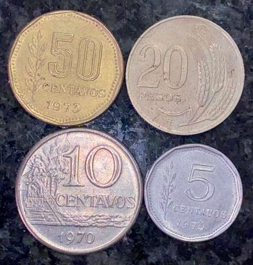 SET OF VARIOUS COINS ARGENTINA, BRASIL (1 BID TAKES ALL)