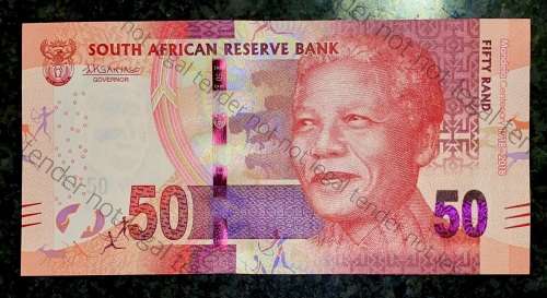 L KGANYAGO R50 UNC - 2ND ISSUE YOUNG MANDELA 2018 (MANDELA WTM)