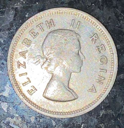 S A UNION SILVER 1 SHILLING 1955