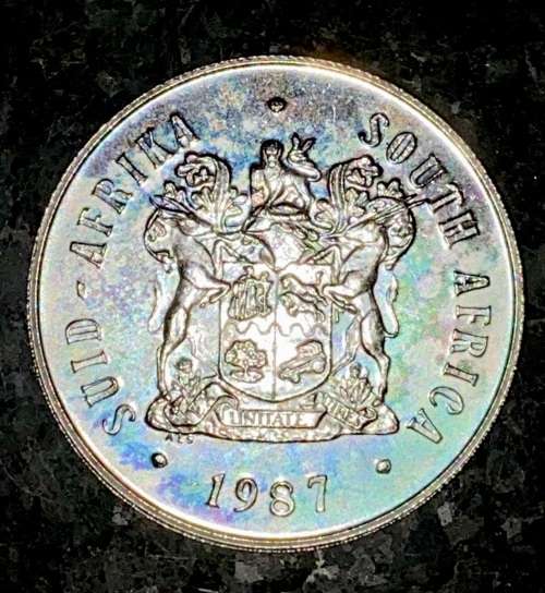 SOUTH AFRICA PROOF SILVER R1 -- 1987 --
