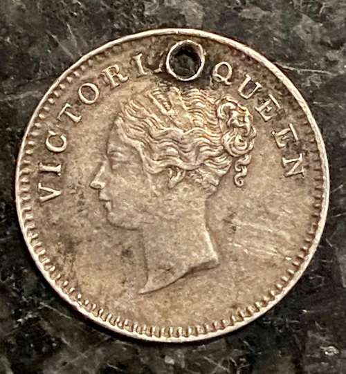 BRITISH EAST INDIA SILVER 2 ANNA 1841 SILVER .917