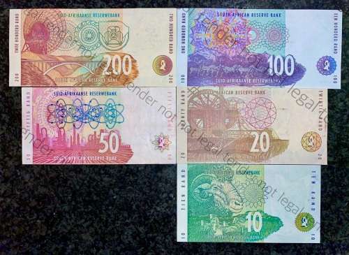 COMPLETE SET OF CL STALS & DECIMALS  R200 TO R10AA - UNC-AUNC SECOND ISSUE 1992-1994(1 BID TAKES ALL