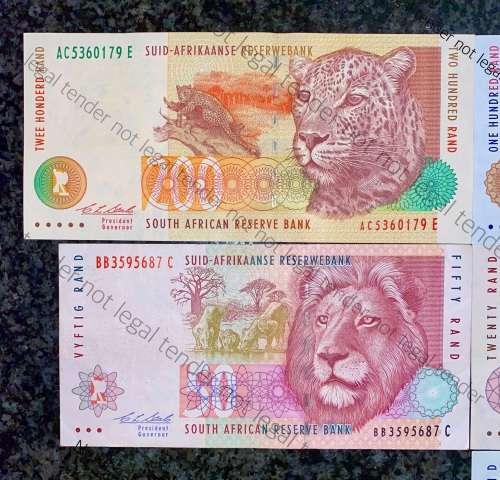 COMPLETE SET OF CL STALS & DECIMALS  R200 TO R10AA - UNC-AUNC SECOND ISSUE 1992-1994(1 BID TAKES ALL