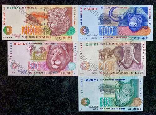 COMPLETE SET OF CL STALS & DECIMALS  R200 TO R10AA - UNC-AUNC SECOND ISSUE 1992-1994(1 BID TAKES ALL