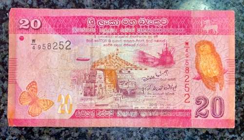 SRI LANKA  20 RUPEE 2010