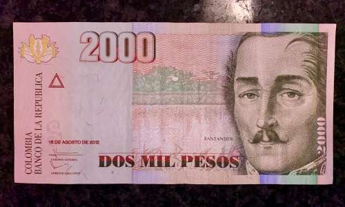 COLOMBIA 2000 PESOS 2012