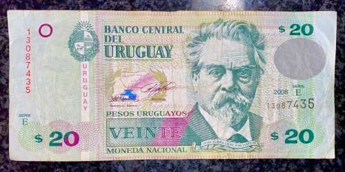 URUGUAY $20 PESOS 2008