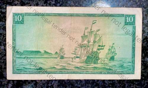 REPLACEMENT NOTE TW DE JONGH R10 -- W1 -- SPRINGBUCK WTM 1ST ISSUE 1967