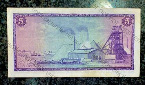 REPLACEMENT NOTE TW DE JONGH R5 -- X3 -- 1967 A/E 1ST ISSUE SPRINGBUCK WTM