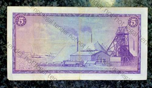REPLACEMENT NOTE TW DE JONGH R5 -- X8 -- 1976 E/A 3RD ISSUE VAN RIEBEECK WTM
