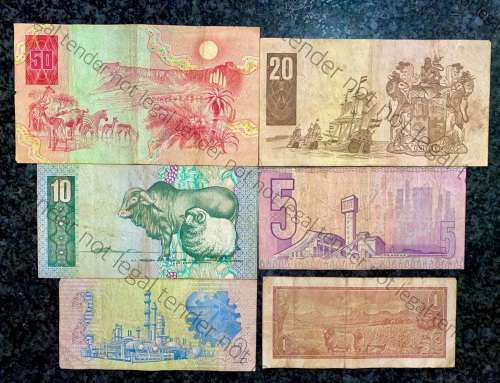 COMPLETE SET OF GPC DE KOCK & DECIMALS R50 SCARCE BA SERIE`S TO R2,,,1980s (R1 TW DE JONGH 1975)