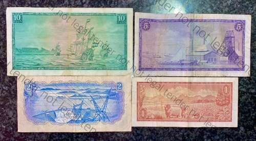 COMPLETE SET OF TW DE JONGH & DECIMALS R10 TO R1 ,,, 1967-1975( 1 BID TAKES ALL)