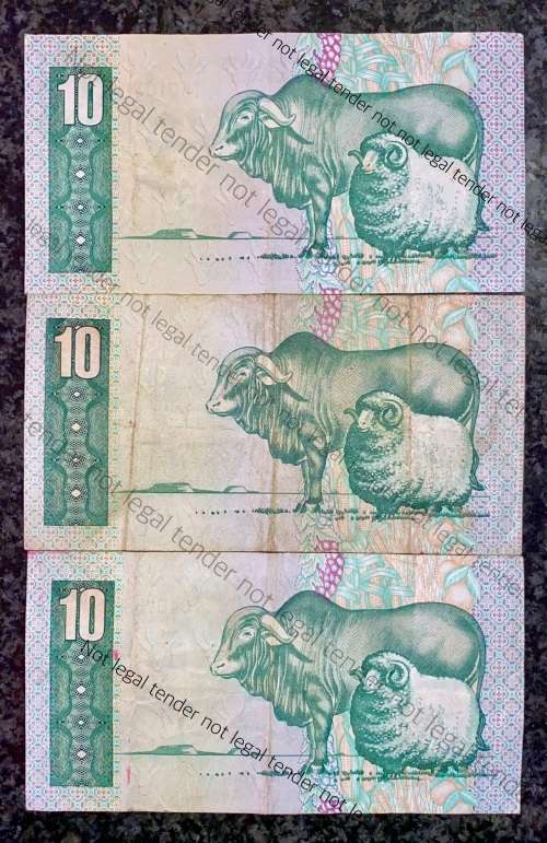 REPLACEMENT NOTES SET TW DE JONGH R10 -- Y1 - Y2 - Y4 --   A/E 4TH ISSUE 1978