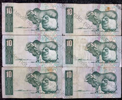 TW DE JONGH R10 -- 4TH ISSUE 1978 (1 BID TAKES ALL 6 NOTES)