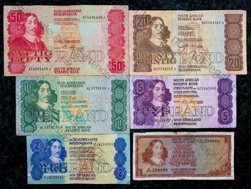 SET OF CL STALS  R50AA TO R5--1ST ISSUE 1990 , R2 GPC DE KOCK [R1  DE JONGH 1975]1 BID TAKES AL