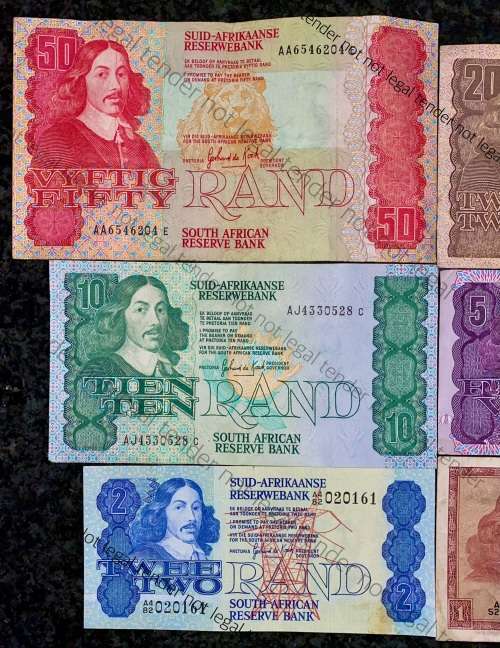 COMPLETE SET OF GPC DE KOCK & DECIMALS R50AA TO R2A,,,1980s (R1A TW DE JONGH 1975) 1 BID TAKES ALL)