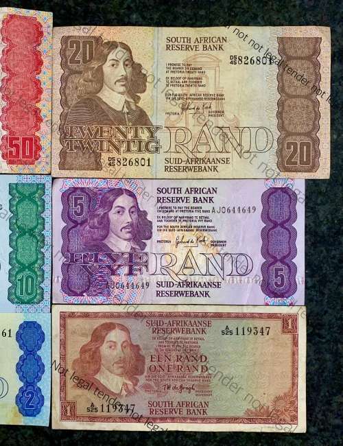 COMPLETE SET OF GPC DE KOCK & DECIMALS R50AA TO R2A,,,1980s (R1A TW DE JONGH 1975) 1 BID TAKES ALL)