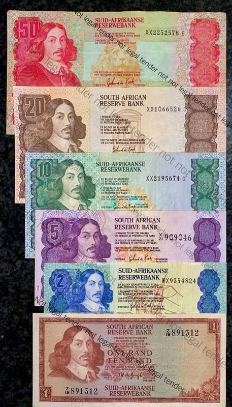 COMPLETE SET REPLACEMENT NOTES GPC DE KOCK R50XX TO R2WX 1984-90 (R1-Z18 TW DE JONGH (1 BID TAKES AL