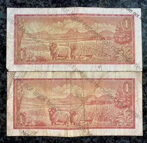 REPLACEMENT NOTE TW DE JONGH R1 -- Z34 & Z25 -- SPRINGBUCK WTM 2ND & 3RD ISSUE 1973/75(1 BID TAKE AL