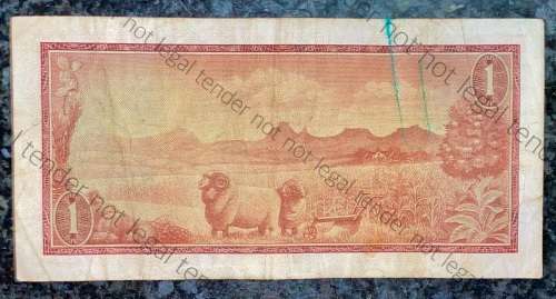REPLACEMENT NOTES TW DE JONGH R1 --Z8-- SPRINGBUCK WTM 1ST ISSUE 1967( 1 BID TAKES ALL)