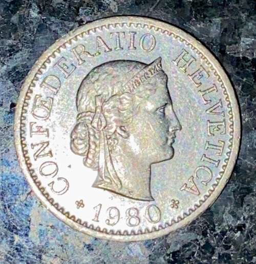 SWITZERLAND HELVETIA 10 RAPPEN 1980