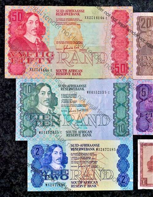COMPLETE SET REPLACEMENT NOTES GPC DE KOCK R50XX TO R2WX - 1980s(R1 -Z25 TW DE JONGH (1 BID TAKES AL