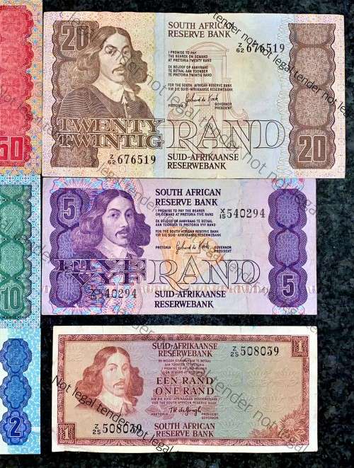 COMPLETE SET REPLACEMENT NOTES GPC DE KOCK R50XX TO R2WX - 1980s(R1 -Z25 TW DE JONGH (1 BID TAKES AL
