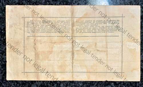 Z.A.R PRETORIA 1 POUND GOVERNMENT NOOT 28-05-1900 NO9949 STAR BORDER STATEPRINTER OF Z.A. REPUBLIEK