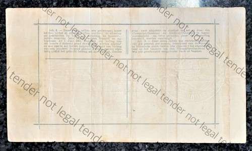 Z.A.R PRETORIA 10 POUND GOVERNMENT NOOT 28-05-1900 - 7292 (MISSING NO.) SPADE BORDER  Z.A. REPUBLIEK