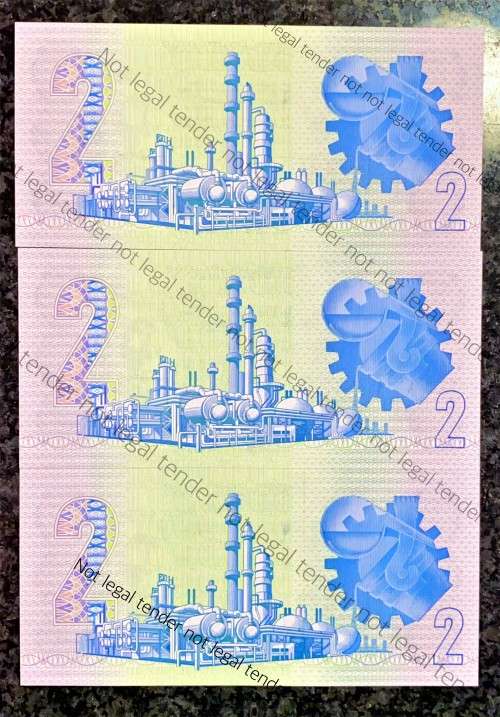 REPLACEMENT NOTES CL STALS R2 IN SEQUENCE WW0113815-817 -- 1ST ISSUE 1990 UNC(1 BID TAKES ALL)