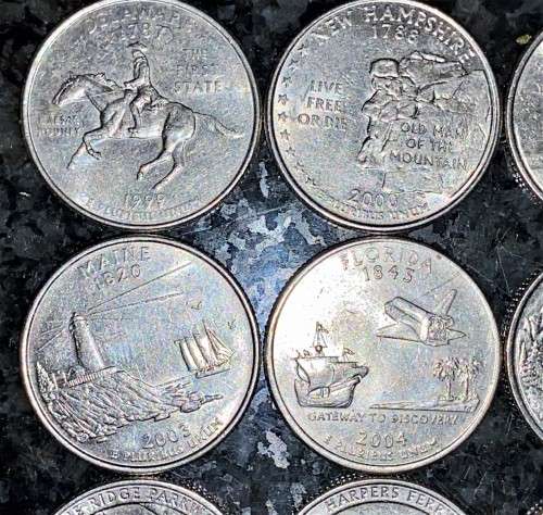 U S A - MIXED - IMPORTANT LANDMARKS - 50 STATES COLLECTION 1/4 DOLLAR LISTED FROM 1999(1 BID TAKE AL