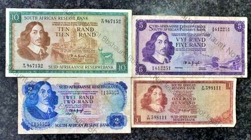 REPLACEMENT NOTES COMPLETE SET TW DE JONGH  R10--W15, R5--X5, R2--Y1 & R1--Z34 (1 BID TAKES ALL)