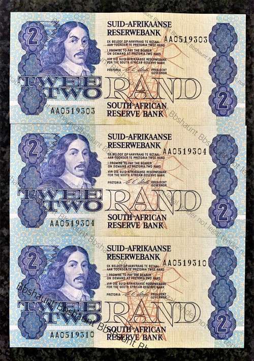 CL STALS R2 IN SEQUENCE AA0519303-304 & 310 FIRST ISSUE 1990 AUNC+ (1 BID TAKES ALL)
