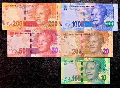COMPLETE SET GILL MARCUS R200HB VF+ TO ALL AA R10 UNC 2ND ISSUE 2012(MANDELA WTM) 1 BID TAKES ALL