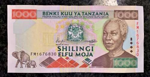 TANZANIA 1000 SHILLINGS 1990