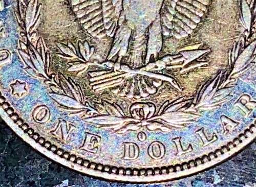 U S A SILVER 1 DOLLAR - MORGAN DOLLAR - 1881 AMAZING CIRCLE TONING NEW ORLEANS MINT GOOD CONDITION