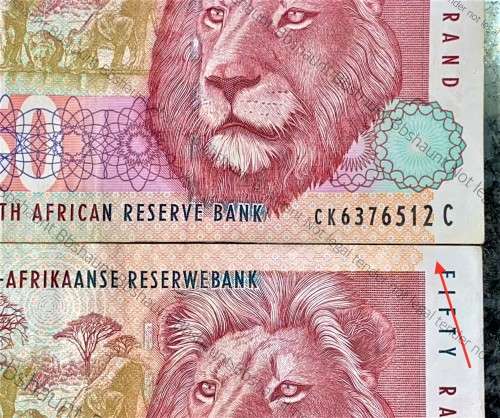 CL STALS ERROR R50 --  NOTE SHIFT INCLUDING SECURITY STRIP -- 2ND ISSUE 1993 A/E(1 BID TAKE ALL)