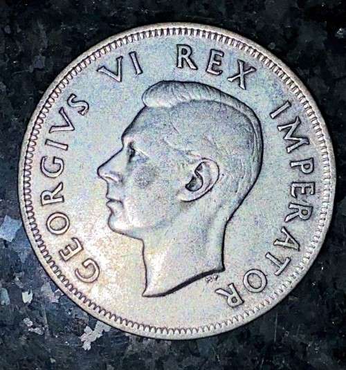 S A UNION SILVER 2 1/2 SHILLING 1937 SILVER 80%