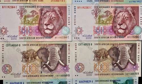 COMPLETE SET OF CL STALS ALL IN SEQUENCE R200 TO R10AA - UNC/AUNC 2ND ISSUE 1992-1994(1 BID TAKE AL